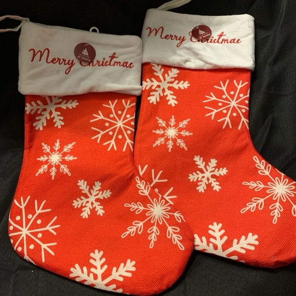 NWT 2 Christmas Stockings, 20 in size. Super big in Red and White color - Picture 2 of 3